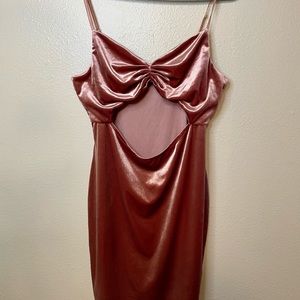 Fashion Nova Faux Velvet mini bodycon dress